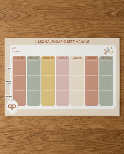Quasi Perfetta | Il Mio Calendario Settimanale
